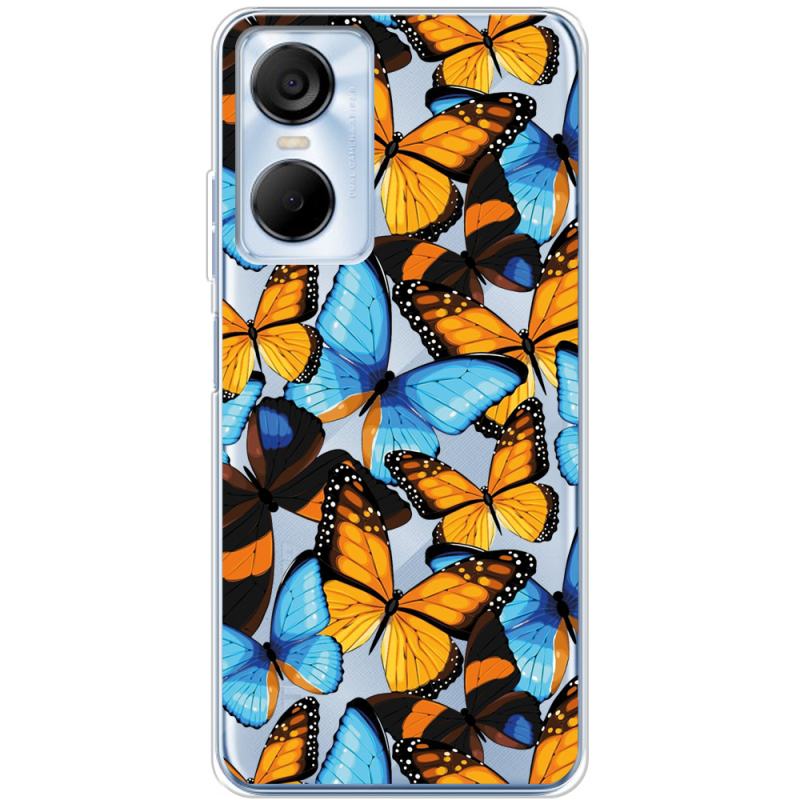 Прозрачный чехол BoxFace Tecno POP 6 Pro Butterfly Morpho