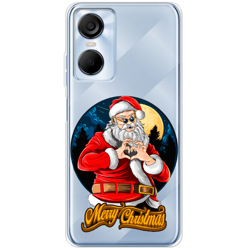 Прозрачный чехол BoxFace Tecno POP 6 Pro Cool Santa