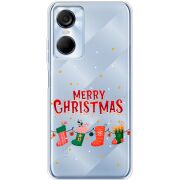 Прозрачный чехол BoxFace Tecno POP 6 Pro Merry Christmas