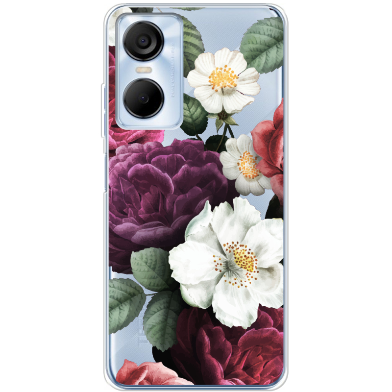 Прозрачный чехол BoxFace Tecno POP 6 Pro Floral Dark Dreams