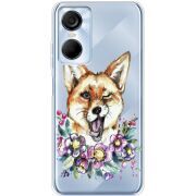 Прозрачный чехол BoxFace Tecno POP 6 Pro Winking Fox