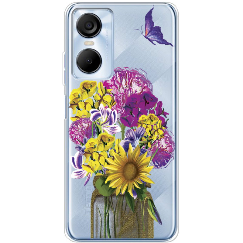 Прозрачный чехол BoxFace Tecno POP 6 Pro My Bouquet