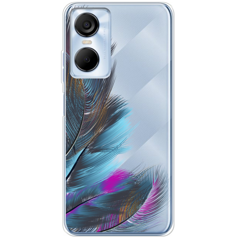 Прозрачный чехол BoxFace Tecno POP 6 Pro Feathers