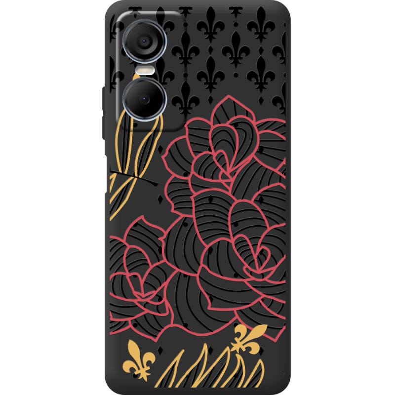 Черный чехол BoxFace Tecno POP 6 Pro FranceFlowers