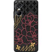 Черный чехол BoxFace Tecno POP 6 Pro FranceFlowers