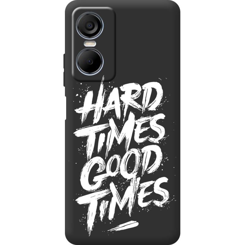 Черный чехол BoxFace Tecno POP 6 Pro Hard Times Good Times