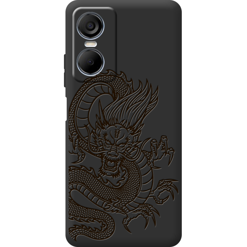 Черный чехол BoxFace Tecno POP 6 Pro Chinese Dragon