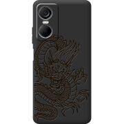 Черный чехол BoxFace Tecno POP 6 Pro Chinese Dragon