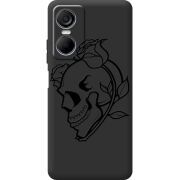 Черный чехол BoxFace Tecno POP 6 Pro Skull and Roses