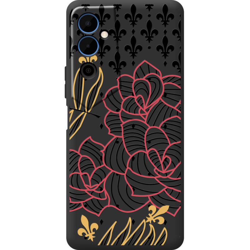 Черный чехол BoxFace Tecno POVA  Neo 2 FranceFlowers