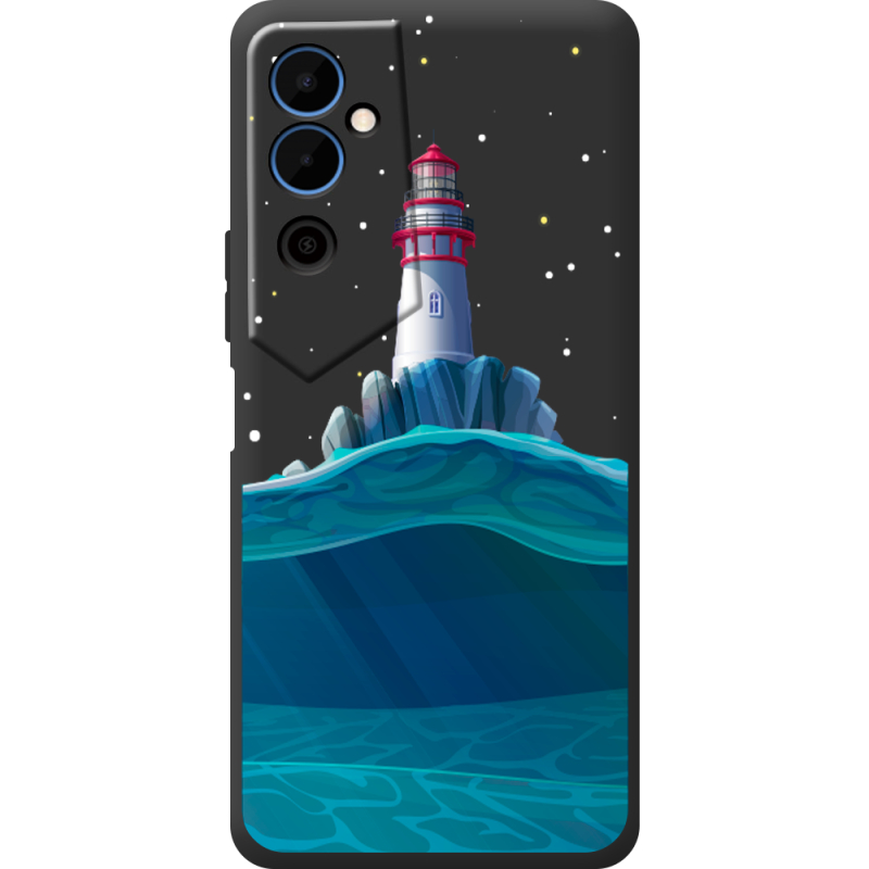 Черный чехол BoxFace Tecno POVA  Neo 2 Lighthouse