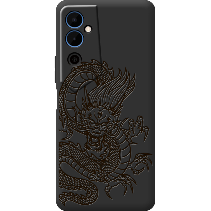 Черный чехол BoxFace Tecno POVA  Neo 2 Chinese Dragon