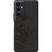 Черный чехол BoxFace Tecno POVA  Neo 2 Chinese Dragon