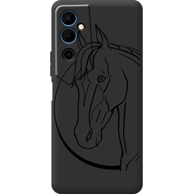 Черный чехол BoxFace Tecno POVA  Neo 2 Horse