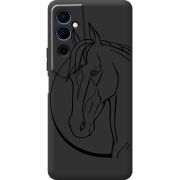 Черный чехол BoxFace Tecno POVA  Neo 2 Horse