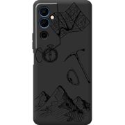 Черный чехол BoxFace Tecno POVA  Neo 2 Mountains