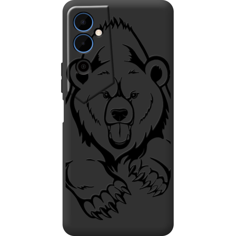 Черный чехол BoxFace Tecno POVA  Neo 2 Grizzly Bear