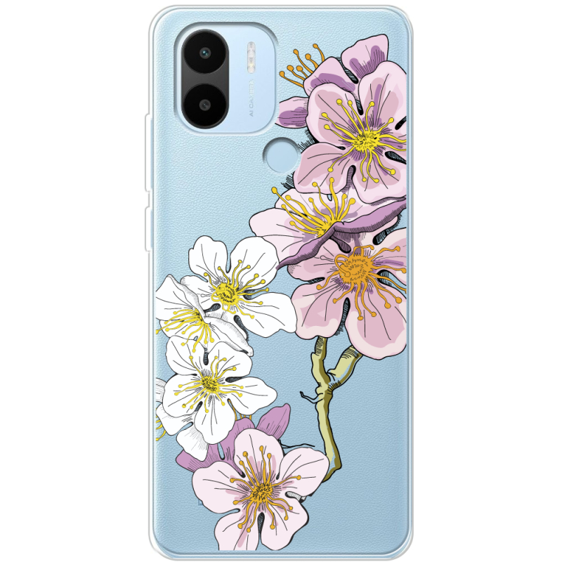 Прозрачный чехол BoxFace Xiaomi Redmi A1 Plus Cherry Blossom