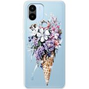 Чехол со стразами Xiaomi Redmi A1 Plus Ice Cream Flowers