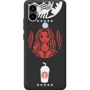 Черный чехол BoxFace Xiaomi Redmi A1 Plus RedWhite Coffee