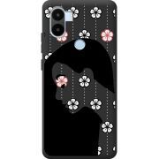 Черный чехол BoxFace Xiaomi Redmi A1 Plus Flower Hair