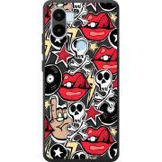 Черный чехол BoxFace Xiaomi Redmi A1 Plus Rock Graffiti