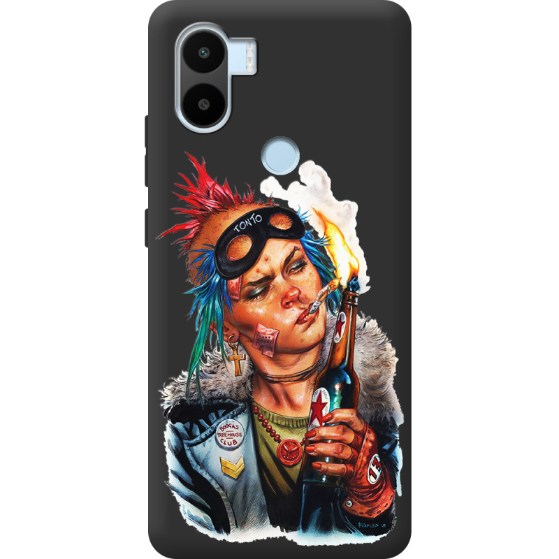 Черный чехол BoxFace Xiaomi Redmi A1 Plus Tanker Girl