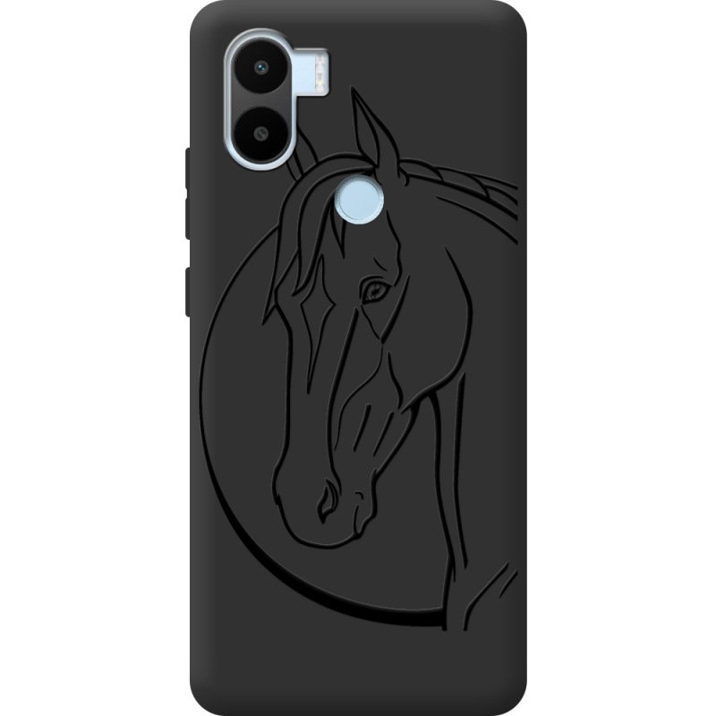 Черный чехол BoxFace Xiaomi Redmi A1 Plus Horse