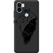 Черный чехол BoxFace Xiaomi Redmi A1 Plus Wolf and Raven