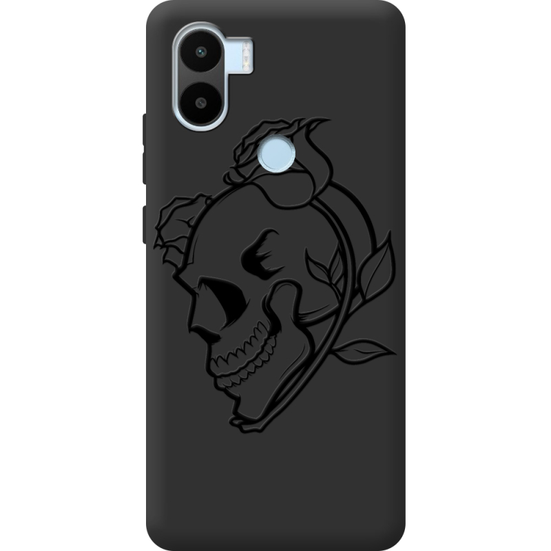 Черный чехол BoxFace Xiaomi Redmi A1 Plus Skull and Roses