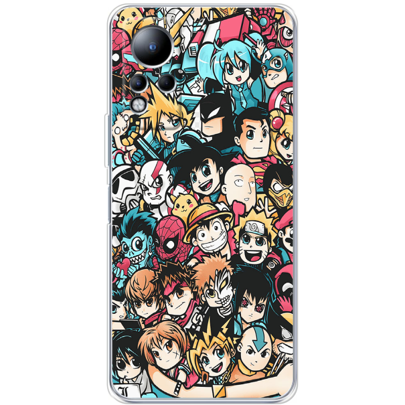 Чехол BoxFace Infinix Note 12 Anime Stickers