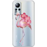 Прозрачный чехол BoxFace Infinix Note 12 Floral Flamingo