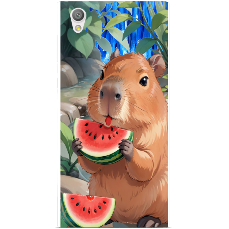 Чехол Uprint Sony Xperia L1 G3312 Капібара з кавуном