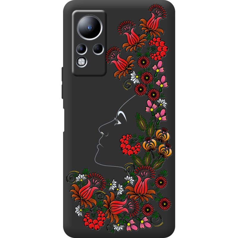 Черный чехол BoxFace Infinix Note 12 3D Ukrainian Muse