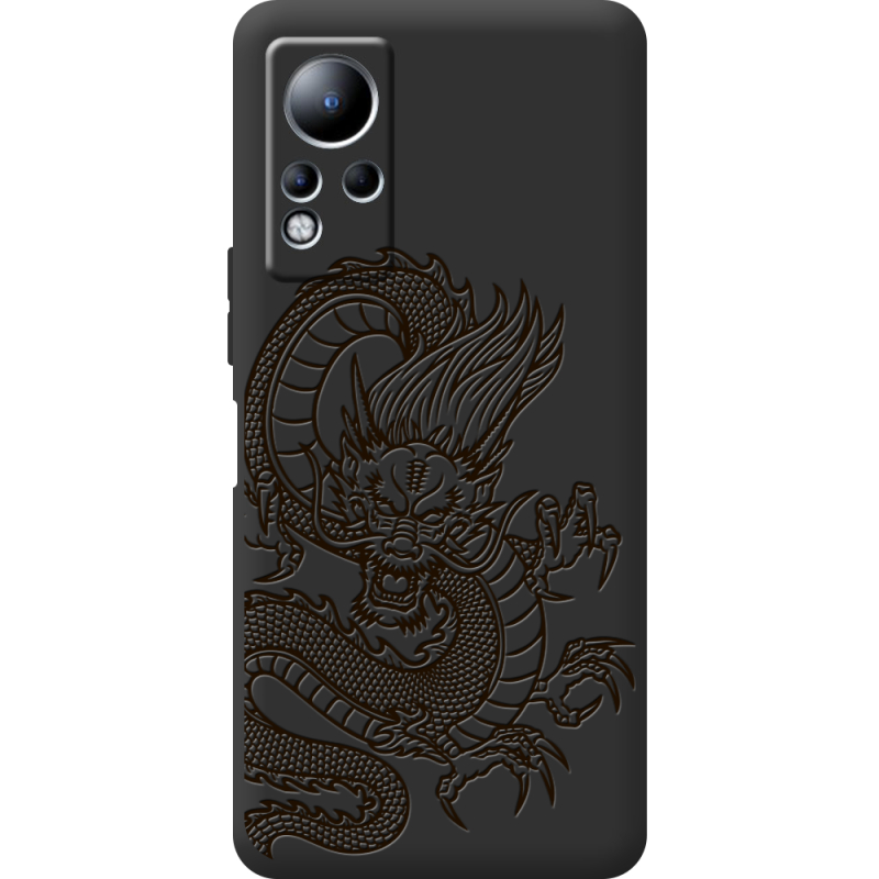 Черный чехол BoxFace Infinix Note 12 Chinese Dragon