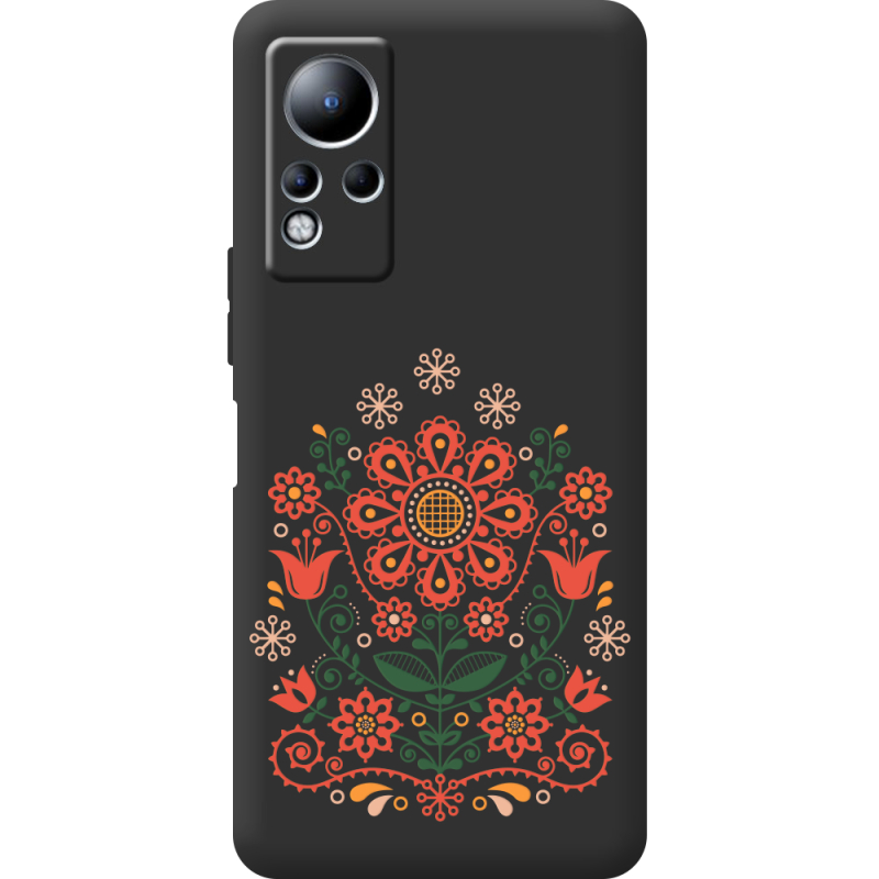 Черный чехол BoxFace Infinix Note 12 Ukrainian Ornament