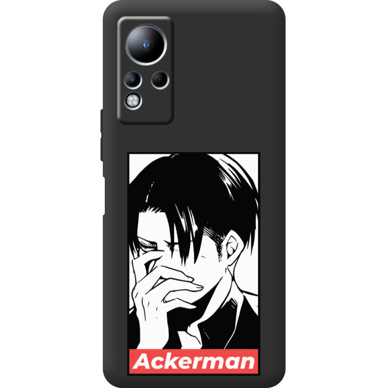 Черный чехол BoxFace Infinix Note 12 Attack On Titan - Ackerman