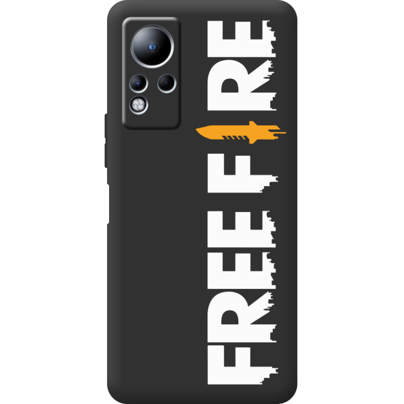 Черный чехол BoxFace Infinix Note 12 Free Fire White Logo