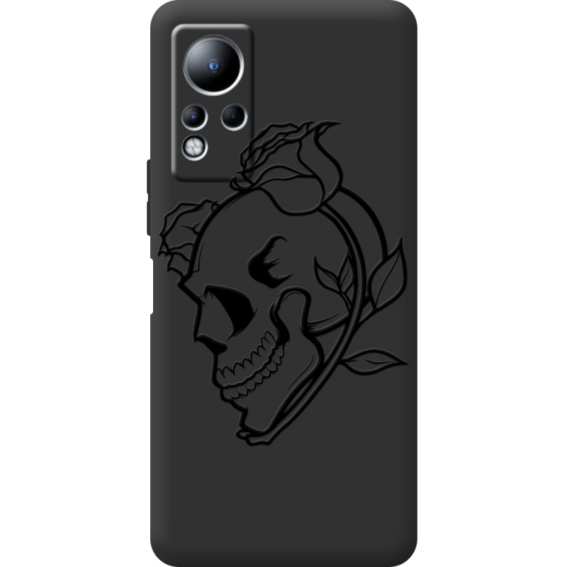 Черный чехол BoxFace Infinix Note 12 Skull and Roses