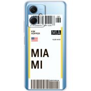 Прозрачный чехол BoxFace Xiaomi Redmi Note 12 (China) Ticket Miami