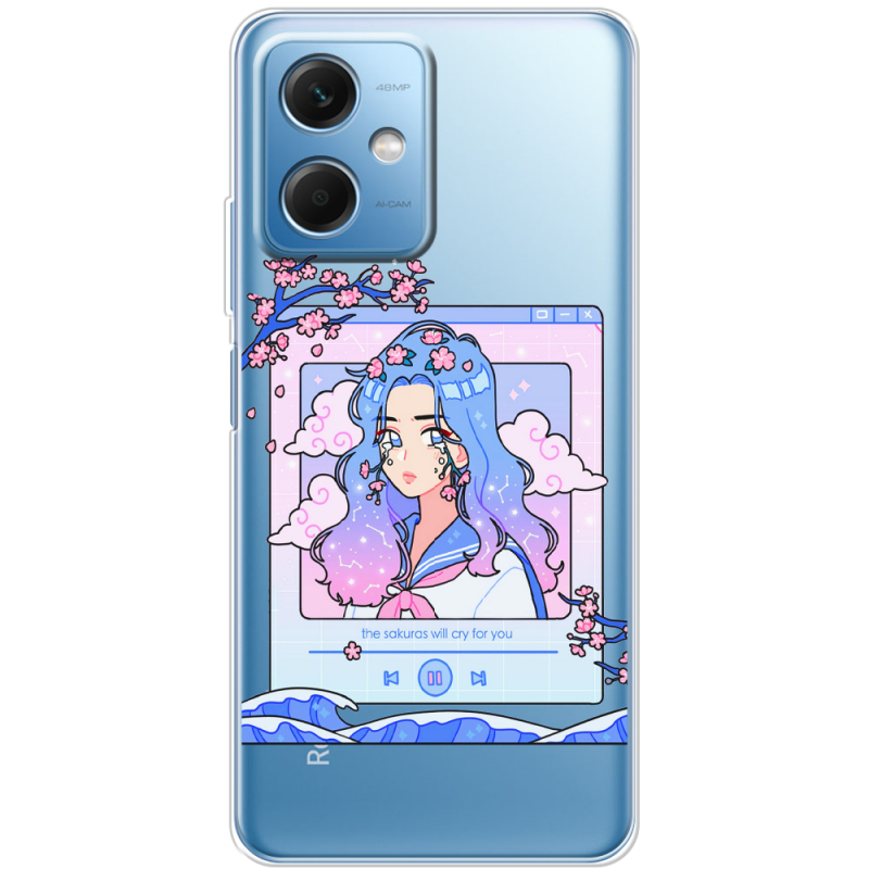 Прозрачный чехол BoxFace Xiaomi Redmi Note 12 (China) The Sakuras Will Cry For You