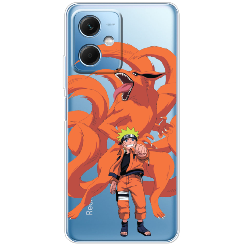 Прозрачный чехол BoxFace Xiaomi Redmi Note 12 (China) Naruto and Kurama