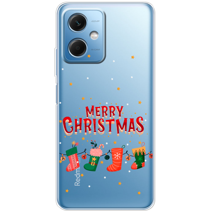 Прозрачный чехол BoxFace Xiaomi Redmi Note 12 (China) Merry Christmas