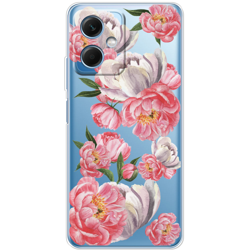 Прозрачный чехол BoxFace Xiaomi Redmi Note 12 (China) Peony Watercolor Style