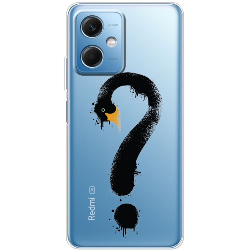 Прозрачный чехол BoxFace Xiaomi Redmi Note 12 (China) Swan question