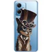 Прозрачный чехол BoxFace Xiaomi Redmi Note 12 (China) Steampunk Cat