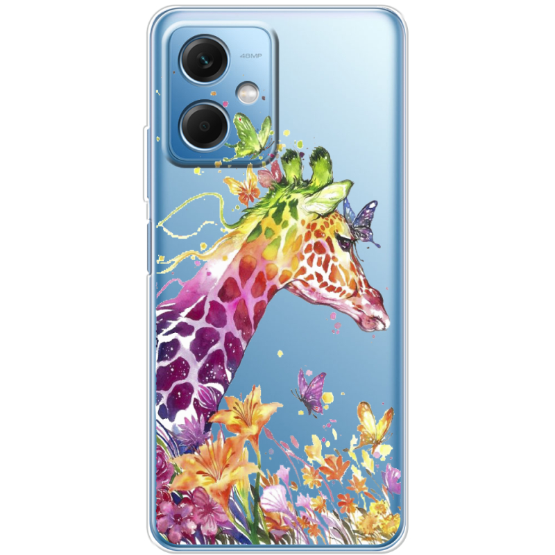 Прозрачный чехол BoxFace Xiaomi Redmi Note 12 (China) Colorful Giraffe