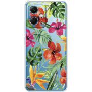 Прозрачный чехол BoxFace Xiaomi Redmi Note 12 (China) Tropical Flowers