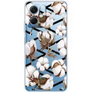 Прозрачный чехол BoxFace Xiaomi Redmi Note 12 (China) Cotton flowers