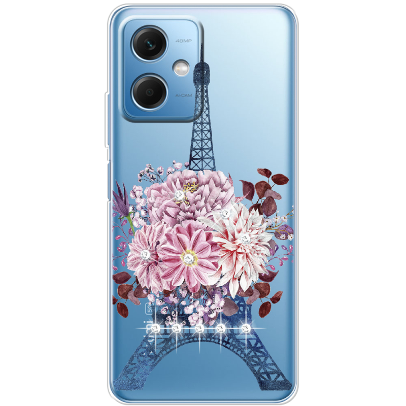 Чехол со стразами BoxFace Xiaomi Redmi Note 12 (China) Eiffel Tower